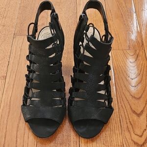 Vince Camuto Black Strappy Heels
